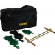 AEMC 2135.38 - Ground Test Kit for 3-Point testing, (Supplemental for 4-Point testing – includes Carrying Bag, [2] 100 ft Color-coded Leads (hand tied-Green/Black), [1] 30 ft Lead (Green) and  [2] 14.5" T-shaped Auxiliary Ground Electrodes)   