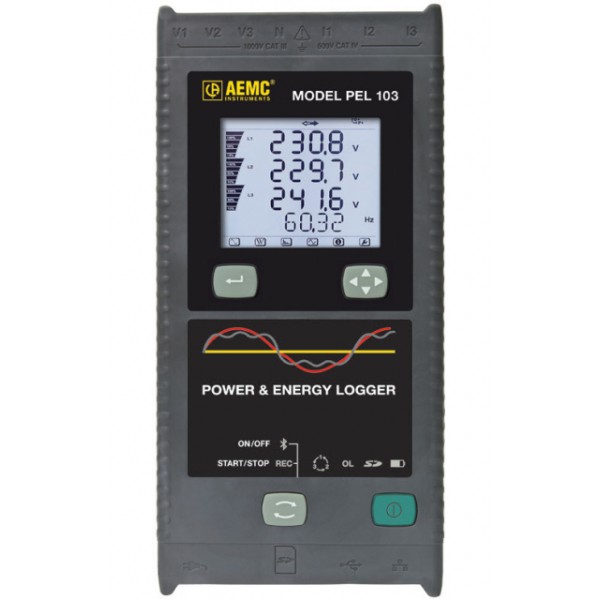 AEMC 2137.62 - Power & Energy Logger Model PEL 103 (w/LCD, No Sensors) {ETL}