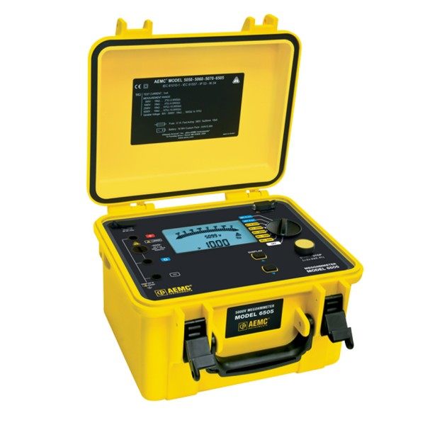 6505 - AEMC Megohmmeter Digital, Analog Bargraph 5KV