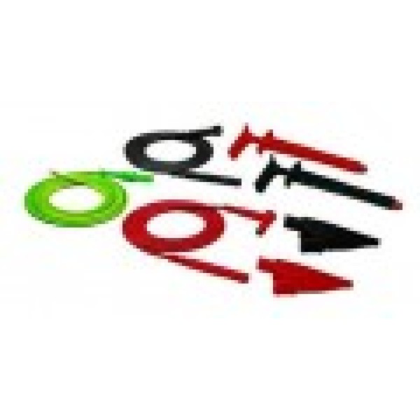 AEMC 2117.78 - Lead – Set of 3, (2 Color-coded Safety Leads, 1 Ground Lead, 2 Color-coded Alligator Clips and 2 Color-coded Grip Probes) for Power Supply Models AX501-AX503