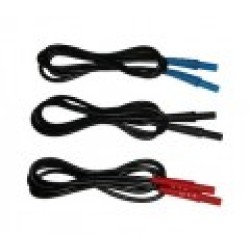 AEMC 2121.55 - Lead – Replacement, Set of 3, Color-coded (1000V CAT III 10A) w/clips for Models 6608 & 6609