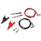 AEMC 2152.11 - Lead – Utility Test Lead Kit #2 {includes: Set of 2, 5 ft color-coded (Red/Black) Silicone Insulated Safety Leads (ST/RA screw-on banana plug), screw-on Alligator Clips, Pencil Probes and 5 spaded lugs} Test Leads, alligator clips & pen