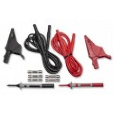 AEMC 2152.28 - Lead - Set of 2, 6.5 ft. Color-coded (Red/Black) Fused Leads (0.63A); Two Screw-on Alligator Clips, Two Screw-on Test Probes, Set of 5, 0.63A Fuses (UL)