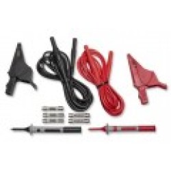 AEMC 2152.28 - Lead - Set of 2, 6.5 ft. Color-coded (Red/Black) Fused Leads (0.63A); Two Screw-on Alligator Clips, Two Screw-on Test Probes, Set of 5, 0.63A Fuses (UL)