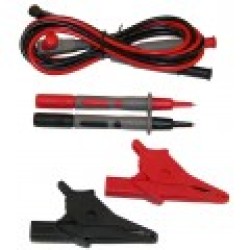 AEMC 2152.01 - Lead – Set of 2, Color-Coded 4 ft (Red/Black) Leads, Test Probes & Alligator Clips (Replacement for Models 1026, CA7027)
