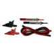 AEMC 2152.05 - Lead - Set of 2, 5 ft. Color-coded (Red/Black) Silicone Leads, Test Probes & Alligator Clips {Rated 1000V CAT IV} Replacement for Models 401, 403, 405, 407, 601, 603, 605, 607, F05, F09, 6522-6536 Series