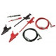 AEMC 2152.14 - Lead – Utility Test Lead Kit #5 {includes: Set of 2, 5 ft color-coded (Red/Black) Silicone Insulated Safety Leads (ST/RA screw-on banana plug), screw-on Alligator Clips, Pencil Probes & Grip Probes} Test Leads, alligator clips & pen