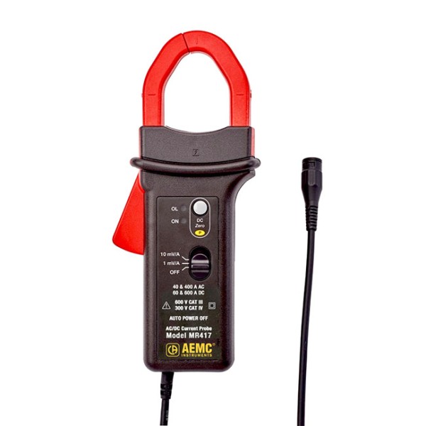 AEMC 1200.84 - AC/DC Current Probe Model MR417 (40AAC, 60ADC, 10mV/A & 400AAC, 600ADC, 1mV/A, BNC Output)  Replaces MR461