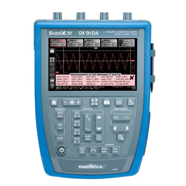 AEMC 2150.33 - Hand-Held Oscilloscope Model OX 9104 IV 100MHz (4-Channel, 100MHz)  