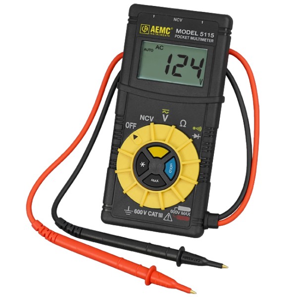 AEMC 2154.10 - DMM Model 5115 (Pocket, NCV, V, AC/DC, Ohms, Continuity)