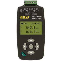 AEMC 2153.51 - Data Logger Model L452 (2-Channel, w/LCD, 100mV/1V/10VDC, 4 to 20mADC, Event & Pulse, DataView® Software)