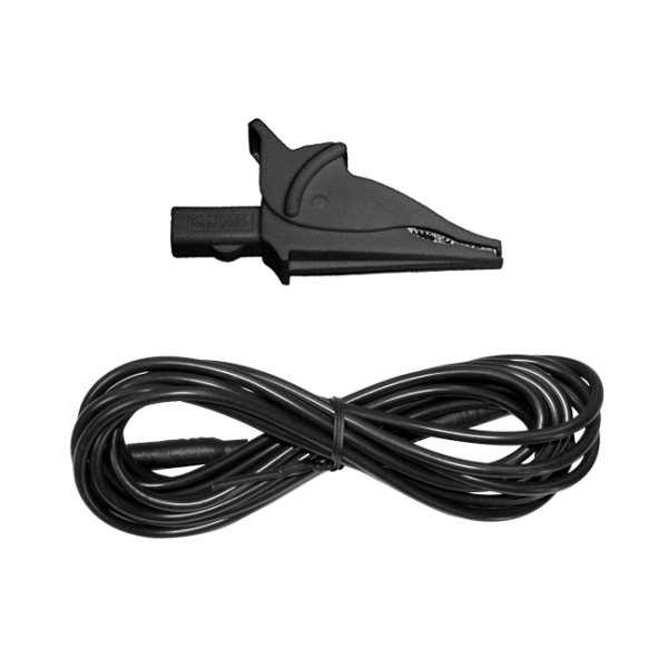 AEMC 2140.44 - Lead – One 10 ft (3M) Black Lead w/Black Alligator Clip {Lead rated 600V CAT IV 10A, Clip rated 1000V CAT IV 15A, UL} for PowerPad & PEL series