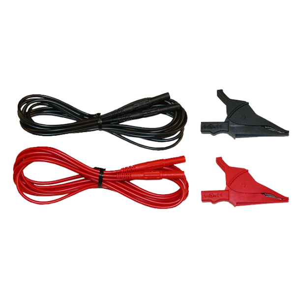 AEMC 2140.63 - Lead – Set of 2, 10 ft {3m} Color-coded {Rated 600V CAT IV} w/Color-coded Alligator Clips (Red/Black) {Rated 1000V CAT IV, 15A} Replacement for Models 8220, 8230, & OX5042