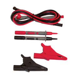 AEMC 2152.01 - Lead – Set of 2, Color-Coded 4 ft (Red/Black) Leads, Test Probes & Alligator Clips (Replacement for Models 1026, CA7027)