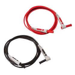 AEMC 2152.15 - Lead – Set of 2, 5 ft Screw-on color-coded(Rd/Bk) Silicone Insulated Safety Leads ST/RA banana plug) {Rated 1000V CAT IV}