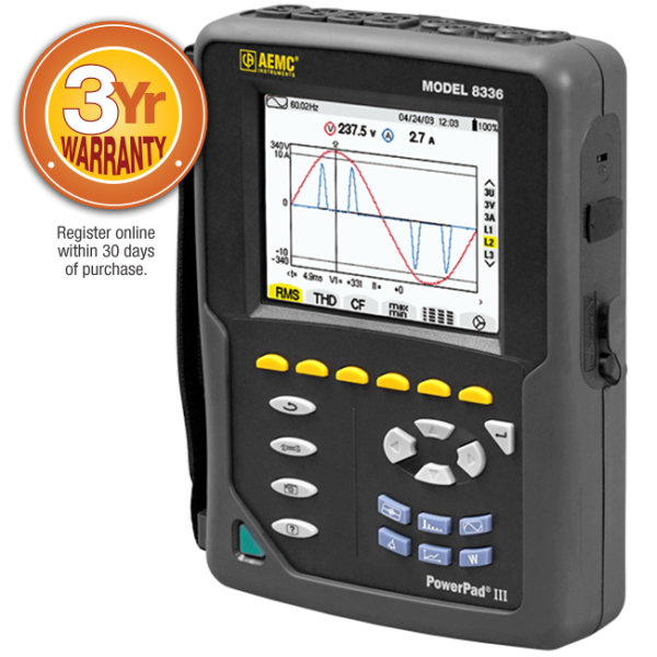 AEMC 2136.30 - PowerPad® III Model 8336 (No Probes) Replacement for Model 8335 Series