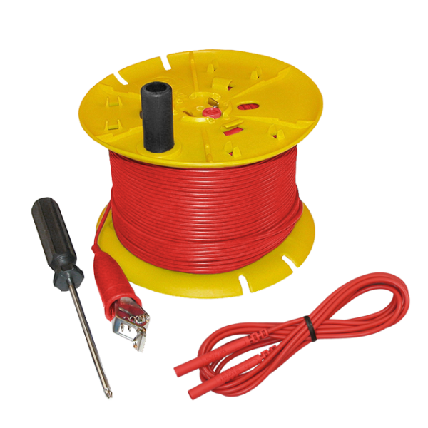AEMC 5000.02 - Red replacement wire (500 ft) on reel for ground resistance tester kits (models 4620, 4630, 6470-B, 6471 & 6472)