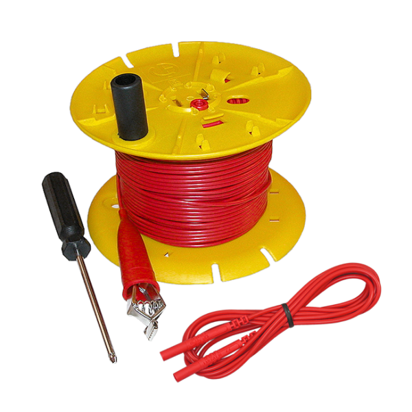 AEMC 5000.03 - Red replacement wire (300 ft) on reel for ground resistance tester kits (models 4620, 4630, 6470-B, 6471 & 6472)