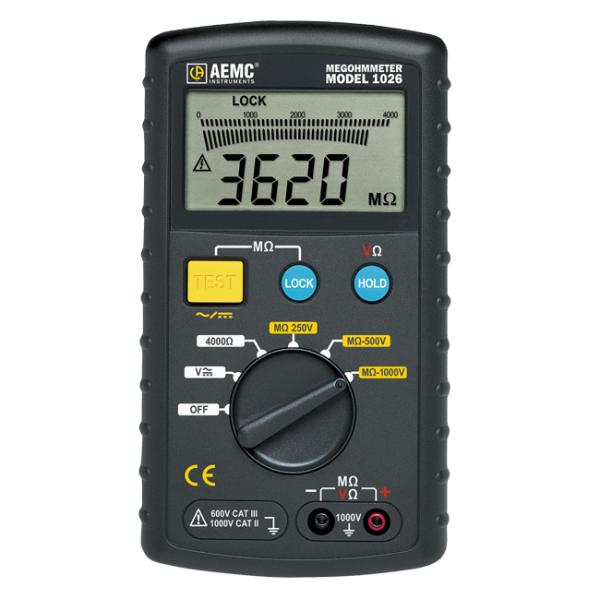 AEMC 2117.72 - Megohmmeter Model 1026 (Digital 250V, 500V, 1000V, 4000W, V) 