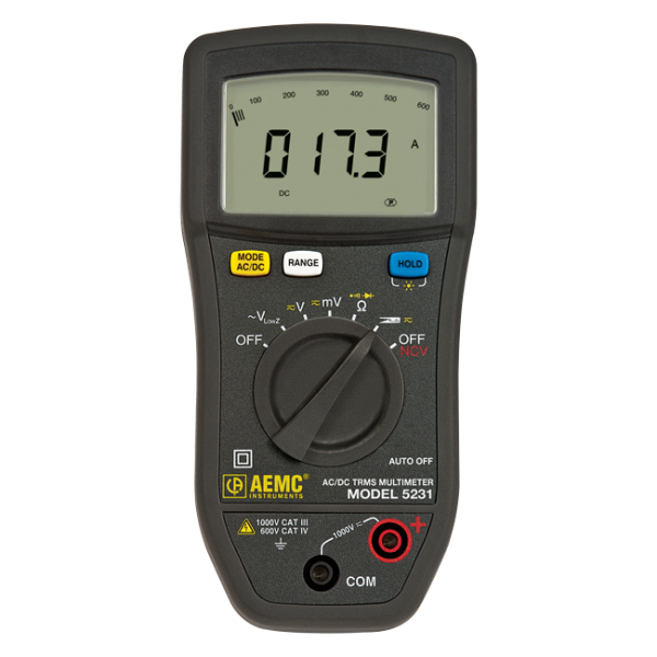AEMC 2125.64 - DMM Model 5231 (TRMS, 6000-cts, V, AC/DC, Ohm, CT, NCV)