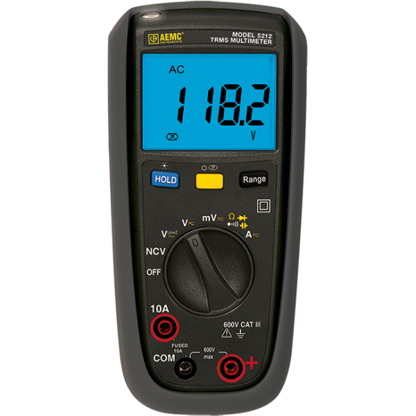 AEMC 2154.07 - DMM Model 5212 (TRMS, 4000-cts, NCV, V, A, AC/DC, Ohm, Auto Hold)