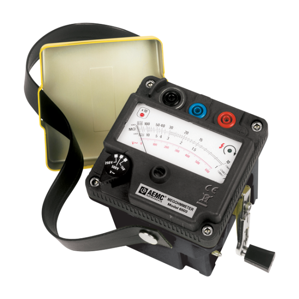 AEMC 2126.52 - Megohmmeter Model 6503 (Hand-cranked, 250V, 500V, 1000V) Replacement for Cat #1326.02
