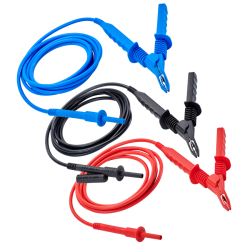 AEMC 2151.30 - Lead – Replacement Set of 3, 10 ft 5kV safety w/clips for Megohmmeter Models 5050, 5060, 5070, & 6505                        Replacement for Cat #2119.76, 2119.77, & 2119.85