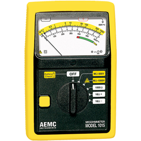 AEMC 1403.01 - Megohmmeter Model 1015 (Analog, 500V, 1000V, Resistance, Continuity)