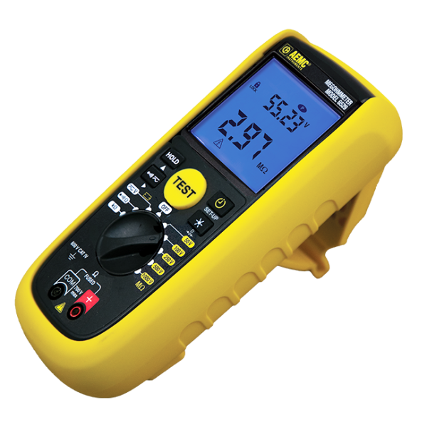 AEMC 2126.55 - Megohmmeter Model 6529 (Digital, 50V, 100V, 250V, 500V, 1kV,420k-Ohm, V, Continuity, Alarm & Timer, PI/DAR)
