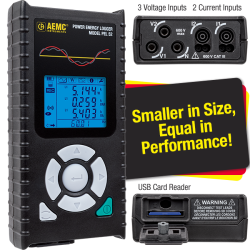 AEMC 2137.69 - Power & Energy Logger Model PEL 52 (w/LCD, w/2 MA193-10-BK Sensors, DataView® Software)