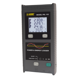 AEMC 2137.52 - Power & Energy Logger Model PEL 103 (w/LCD, w/3 MA193-10-BK Sensors) {ETL}