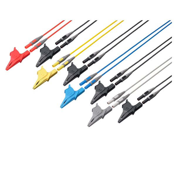 L1000 - HIOKI Voltage Cable Set (Red, Yellow, Blue, Gray, 4 Black)