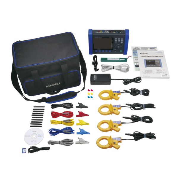 PQ3100-04/600 - HIOKI Power Quality Analyzer (600A, 4 Clamps Kit)