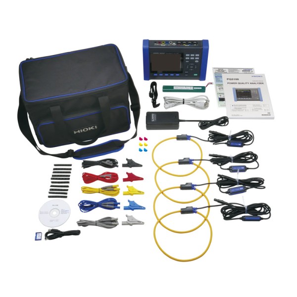 PQ3100-04/6000-10in KIT - HIOKI Power Quality Analyzer (6000A, 4 Clamps Kit, 10 inch)