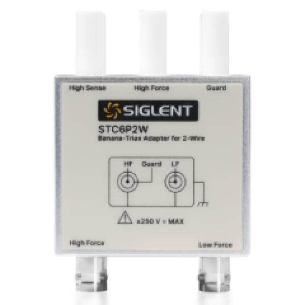 STC6P2W - SIGLENT Banana-to-Triaxial 2-Wire Adapter