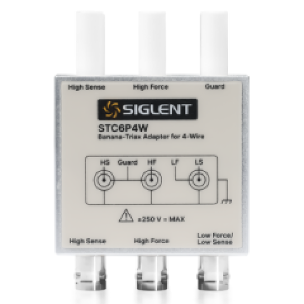 STC6P4W - SIGLENT Banana-to-Triaxial 4-Wire Adapter