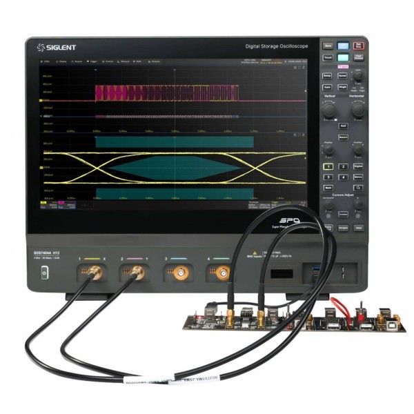 SDS7304A H12 - Siglent Oscilloscope - 3GHz; 12-bit; 4 channels; 20 GSa/s; 500Mpts memory depth; 1,000,000 wfm/s waveform capture rate; 32 Mpts FFT; Eye/Jitter Analysis(opt.); Compliance Test(opt.); 15.6'' touch screen