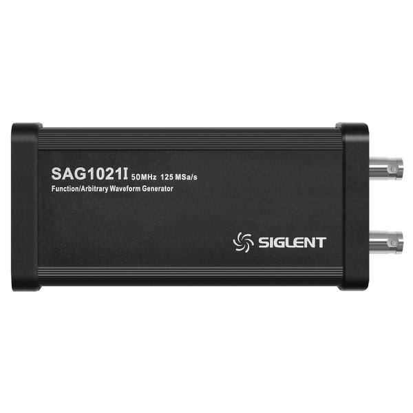 SAG1021I - 25 MHz isolated USB function/arbitrary waveform generator SDS800X HD, SDS1000X HD, four channel SDS1000X-E, SDS2000X-E, SDS3000X HD, SDS5000X, and SDS6000A oscilloscopes