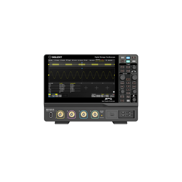SDS1104X HD - Siglent Oscilloscope - 100MHz, 4 channels, 2GSa/s, 12-bit high resolution, 100Mpts memory depth mixed signal oscilloscope; 10.1'' touch screen