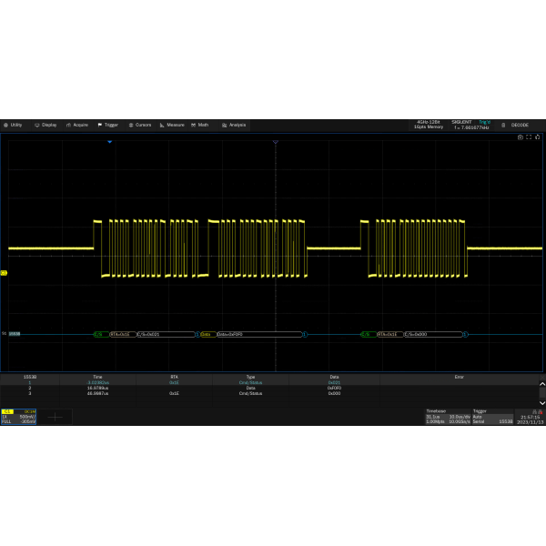 SDS7000A-1553B - Siglent Oscilloscope Option - MIL-STD-1553B trigger & decode (software)