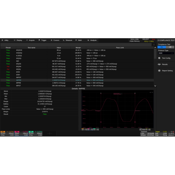SDS7000A-CT-DDR - Siglent SDS7000A Options: DDR2/DDR3 compliance test (software)