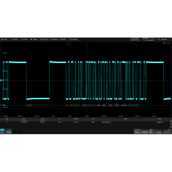 SDS7000A-FlexRay - Siglent Oscilloscope Option - FlexRay trigger & decode (software)