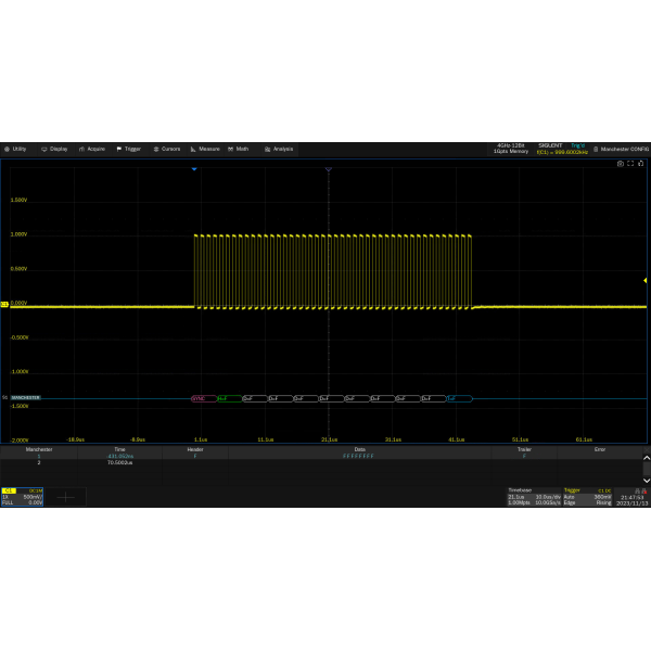 SDS7000A-Manch - Siglent Oscilloscope Option - Manchester decode (software)
