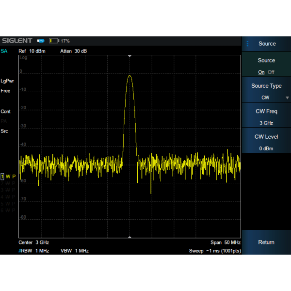 SHA850-SOR - Siglent 100 kHz~3.6/ 7.5 GHz independent source, -40 dBm ~ 0 dBm (SW)