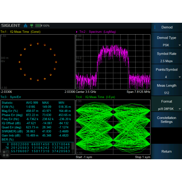 SHA860-DMA - Siglent SHA800A Options: Digital Modulation Analysis