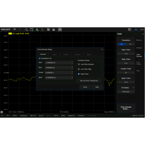 SNA5000-TDA - Siglent SNA5000A Option - Time Domain Analysis (SW)