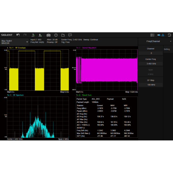 SSA5000-BT - Siglent Spectrum Analyzer Option -Bluetooth signal measurement (software license)